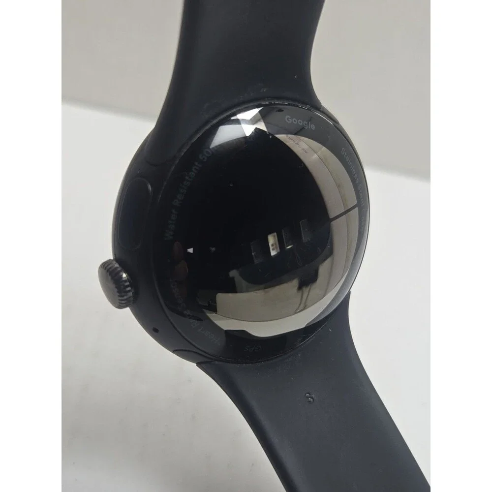 Google Pixel Watch 1st Gen GWT9R LTE 4G Black Smartwatch Fitbit Tested - Read
